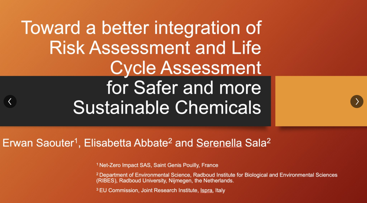 Congrès SETAC Vienne May 2025 : Innovation for Tomorrow: Progress in Safe and Sustainable Concepts